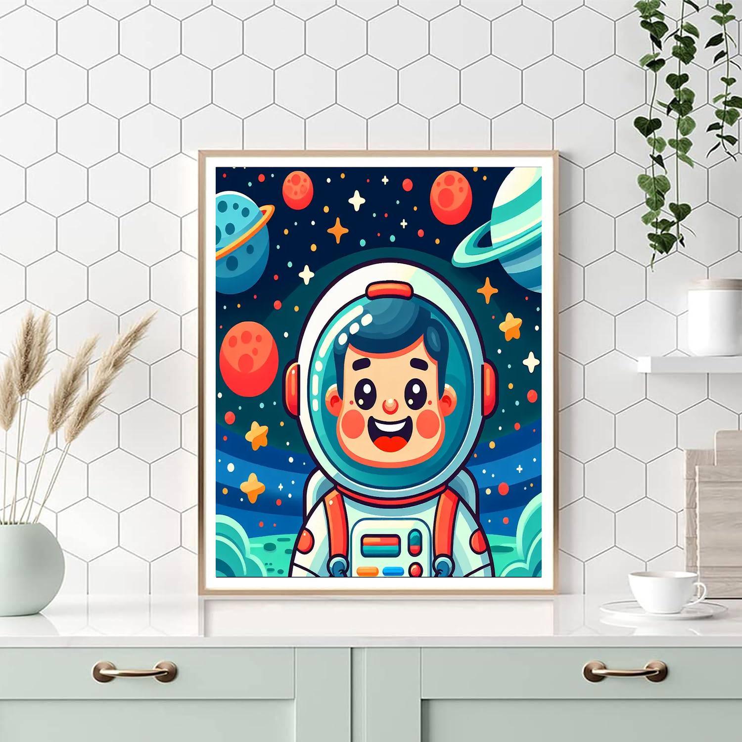 Joyful Astronaut Paint By Numbers Kits