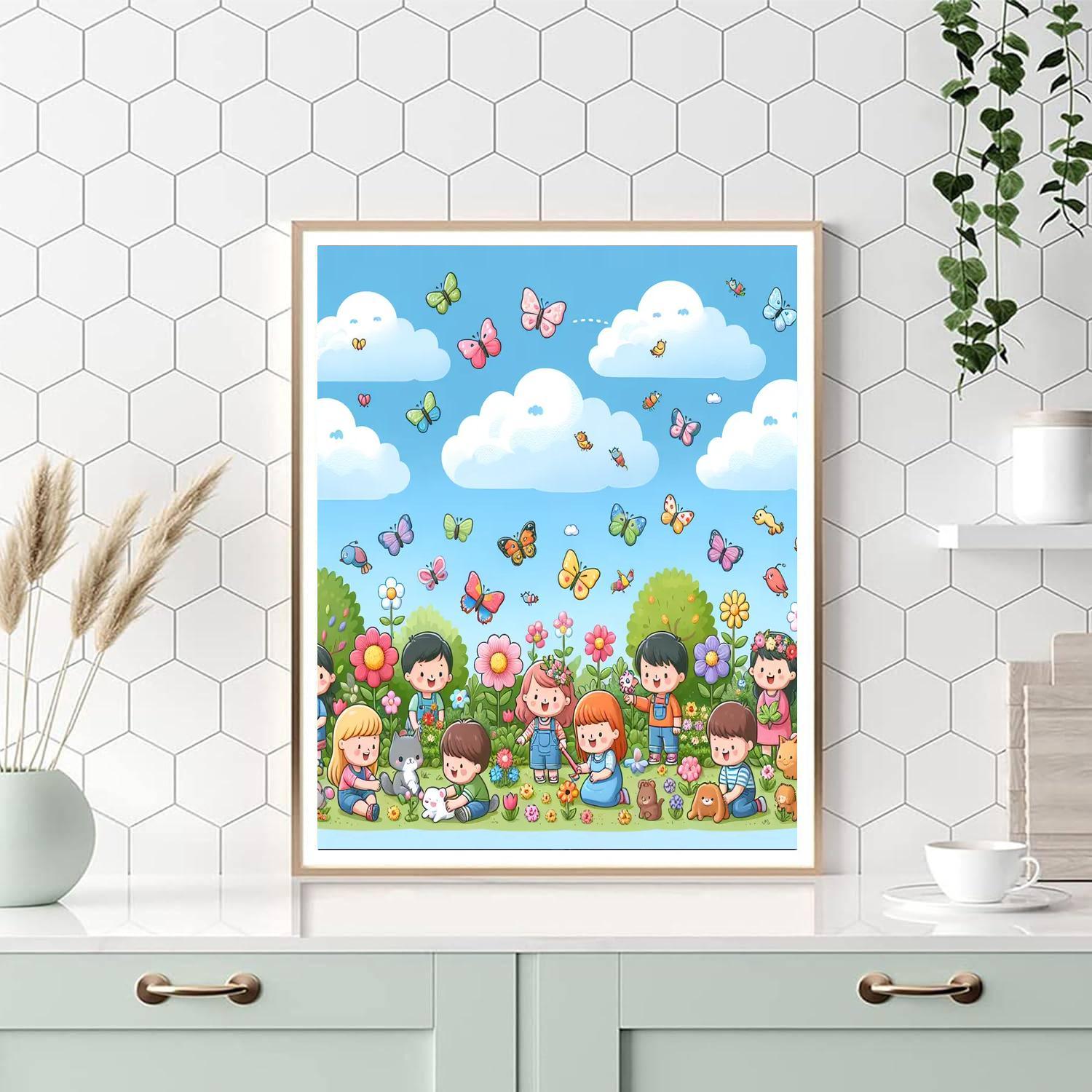 Joyful Adventure In The Garden Painting By Numbers Kit