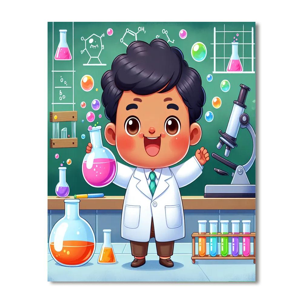 Curious Little Scientist Painting By Numbers Kit