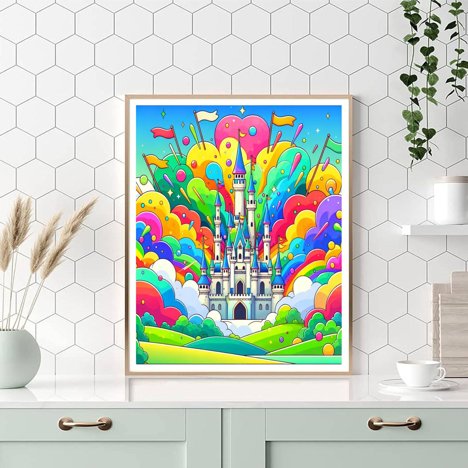 Magic Kingdom Castle Paint By Numbers Kits