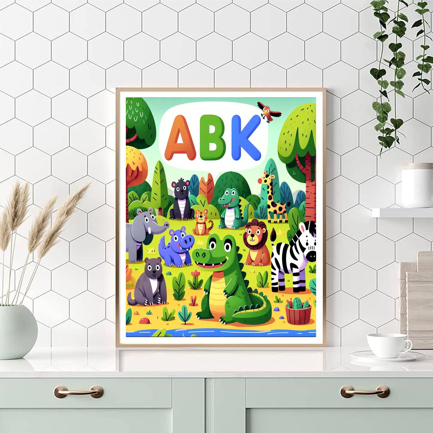 Jungle Alphabet Safari Painting Number Kit