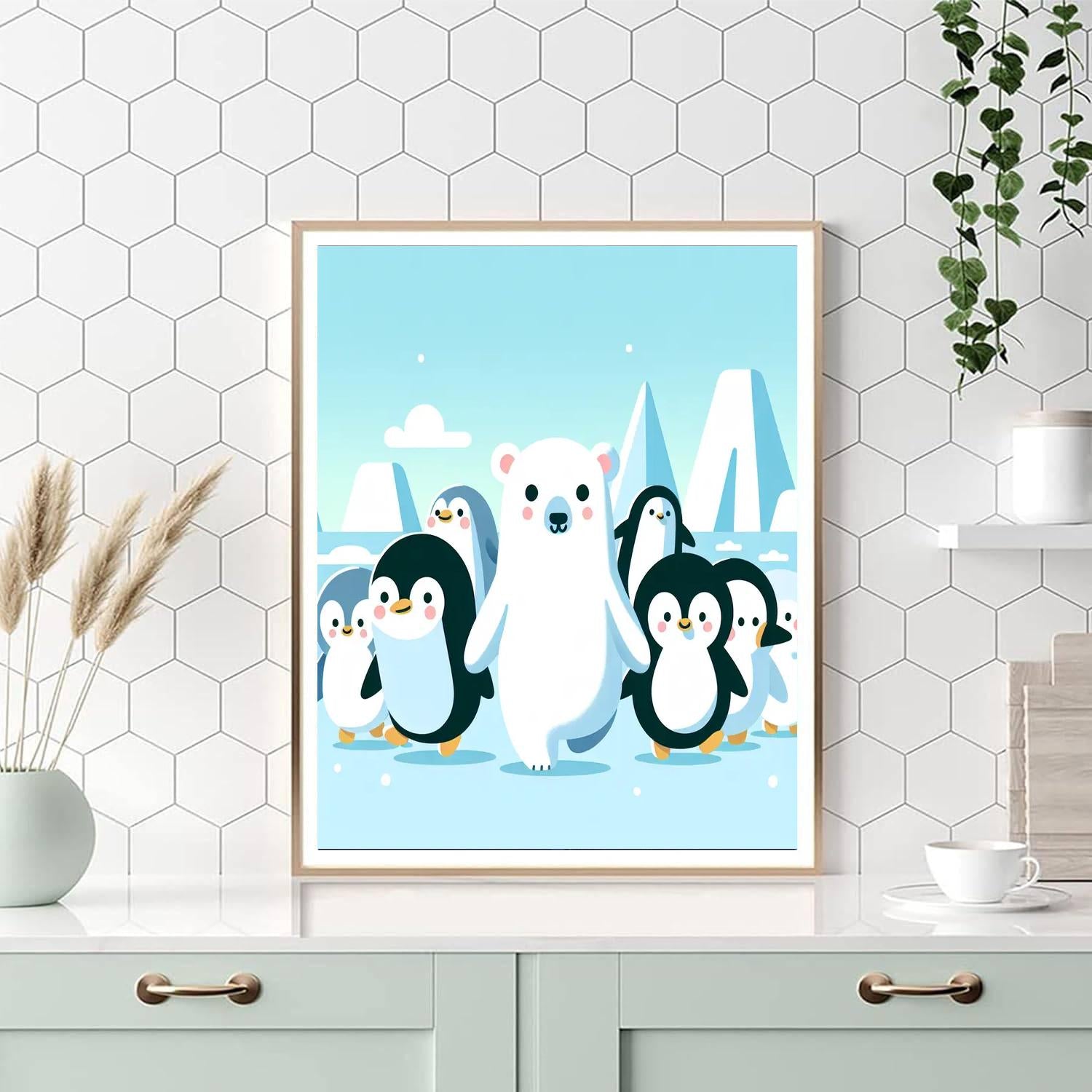 Peaceful Polar Parade Numbered Painting Kits