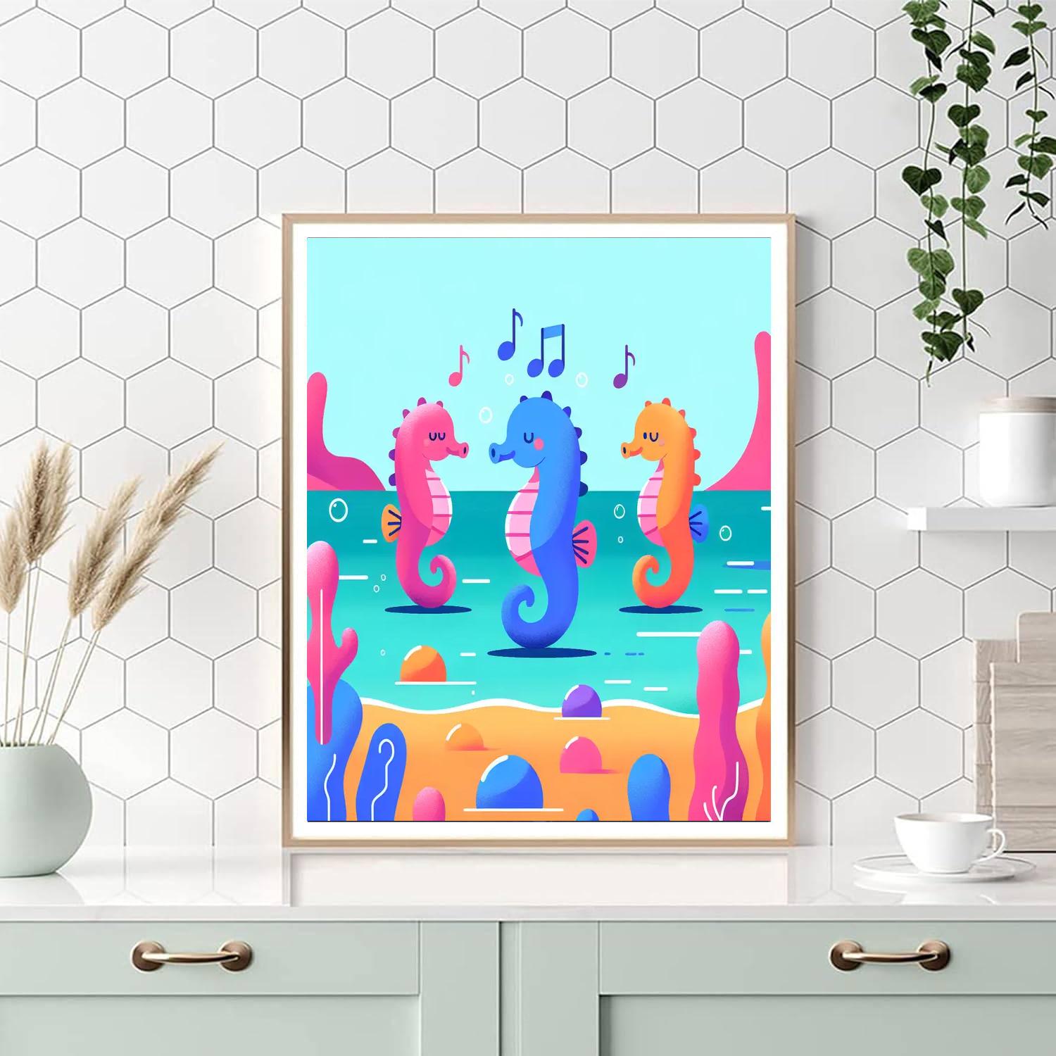 Seahorse’s Secret Symphony Paint By Numbers