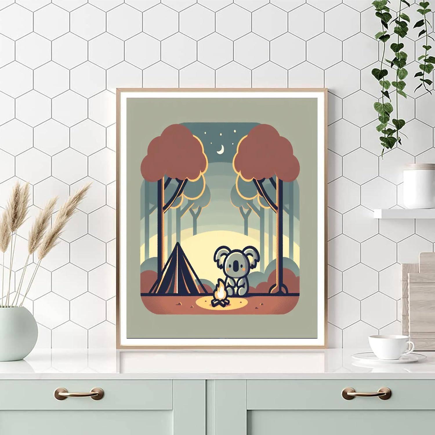 Cuddly Koala Campout Paint By Color