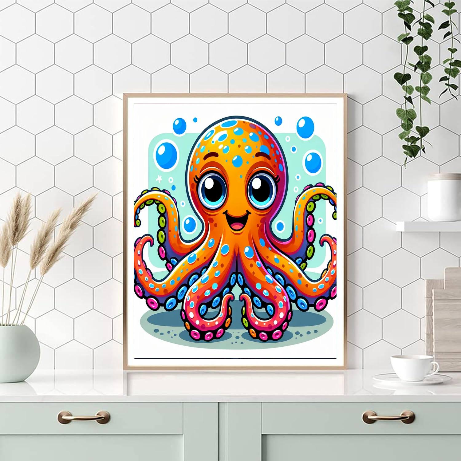 Funky Octopus Numbered Painting Kits