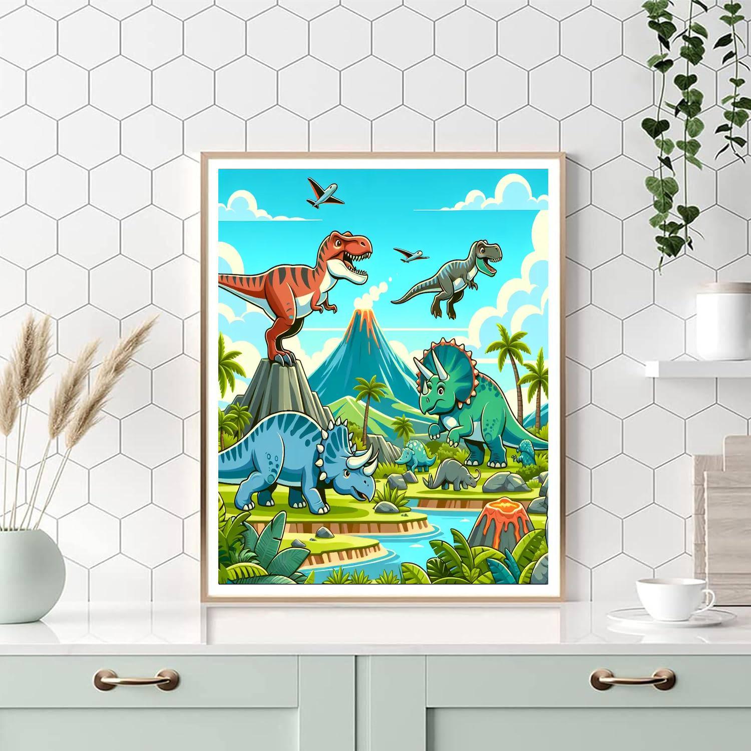 Dino Valley Discovery DIY Paint By Numbers