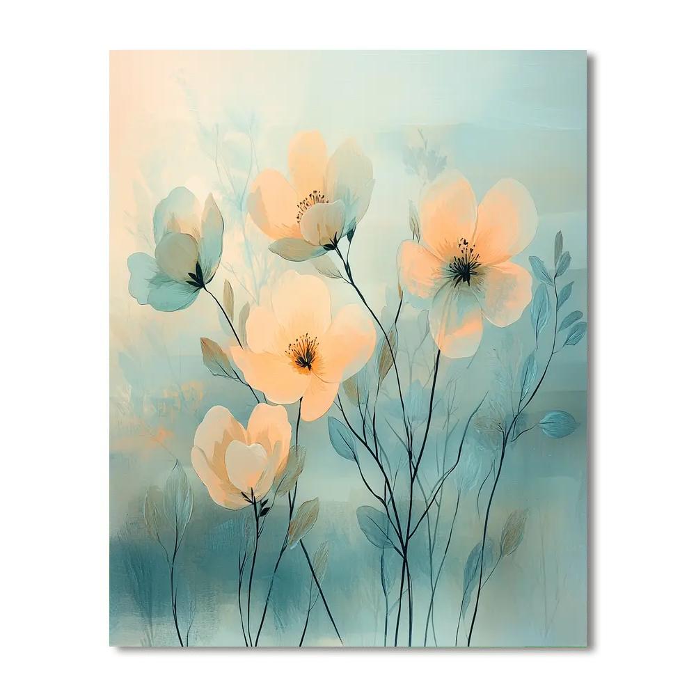 Leonardo Da Vinci Inspired Ephemeral Blossoms  Paint By Numbers Art