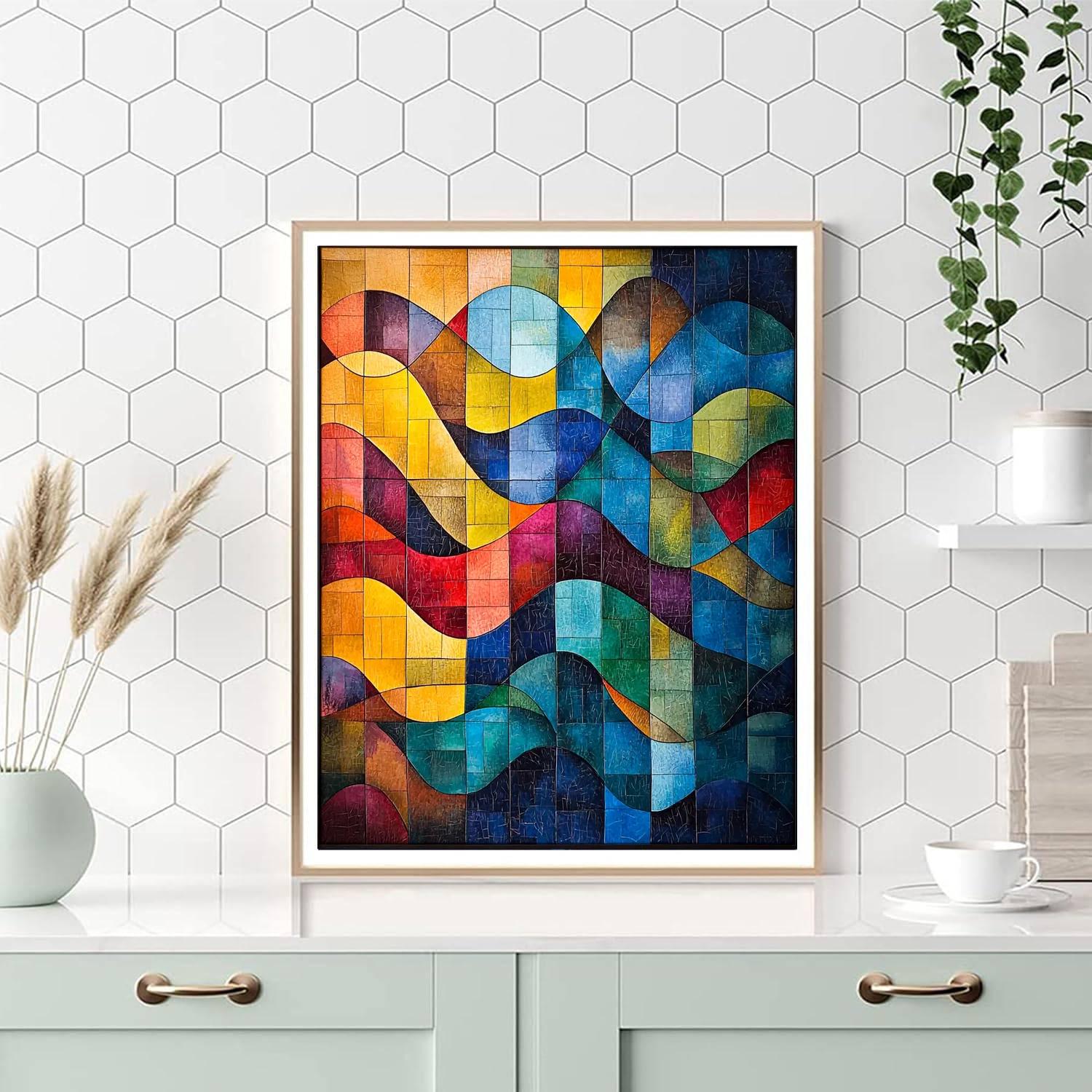 Paul Klee Inspired Rhythmic Dimensions  Number Painting