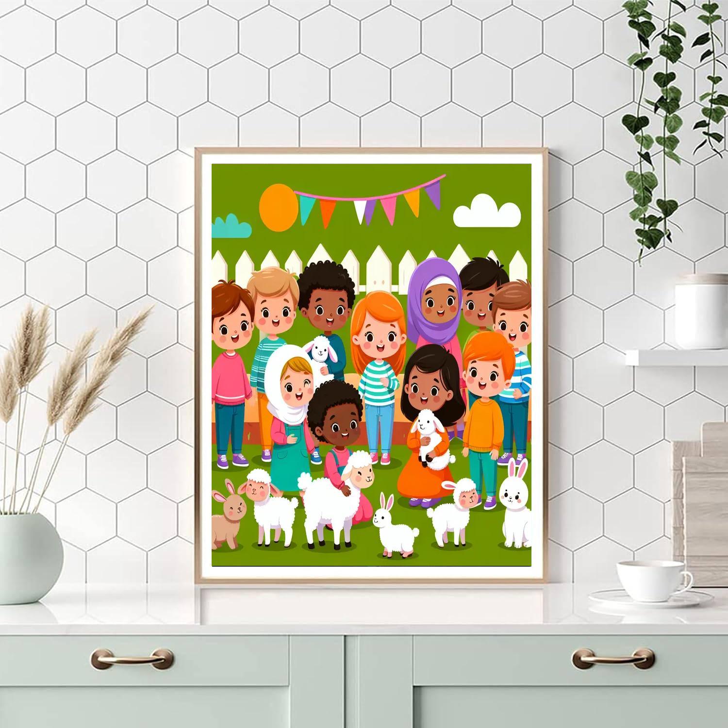 Fun At The Petting Zoo Numbered Painting Kits