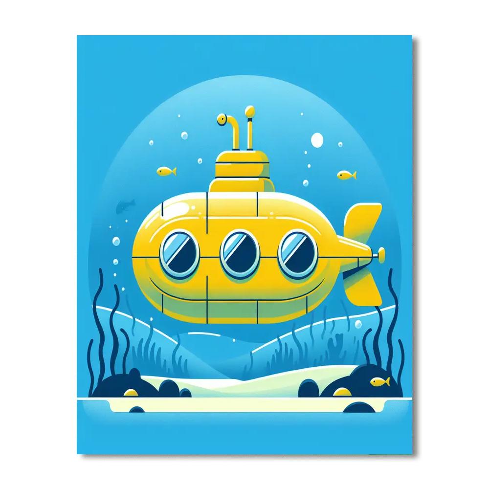 Imaginative Submarine Number Painting