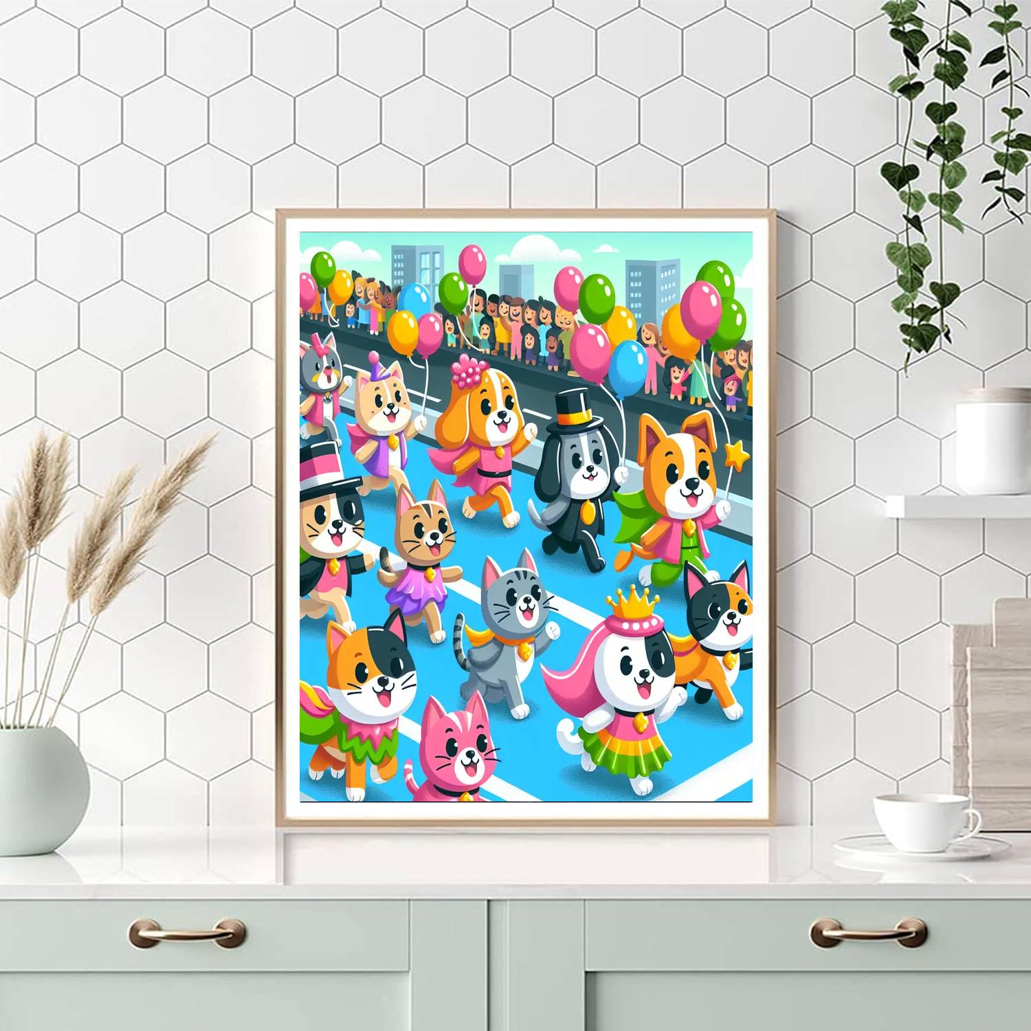 Pet Parade Celebration Number Painting