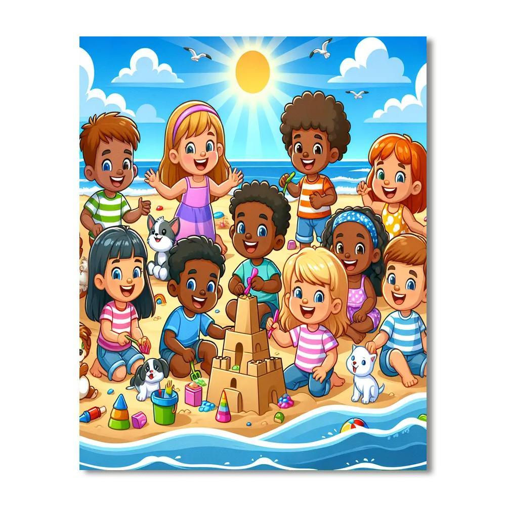 Bubbly Beach Day Paint By Color