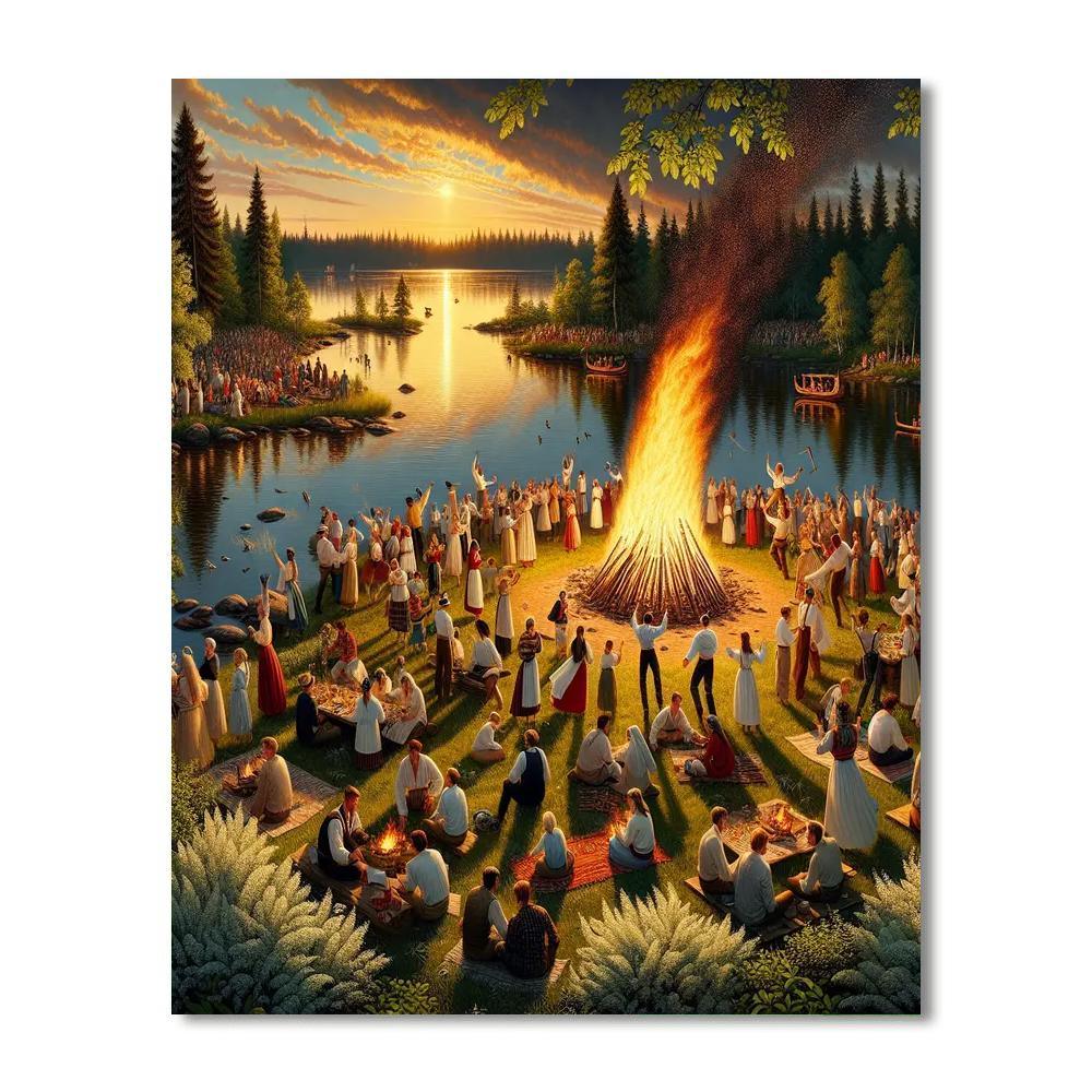Midsummer's Eve - Helsinki Paint By Number