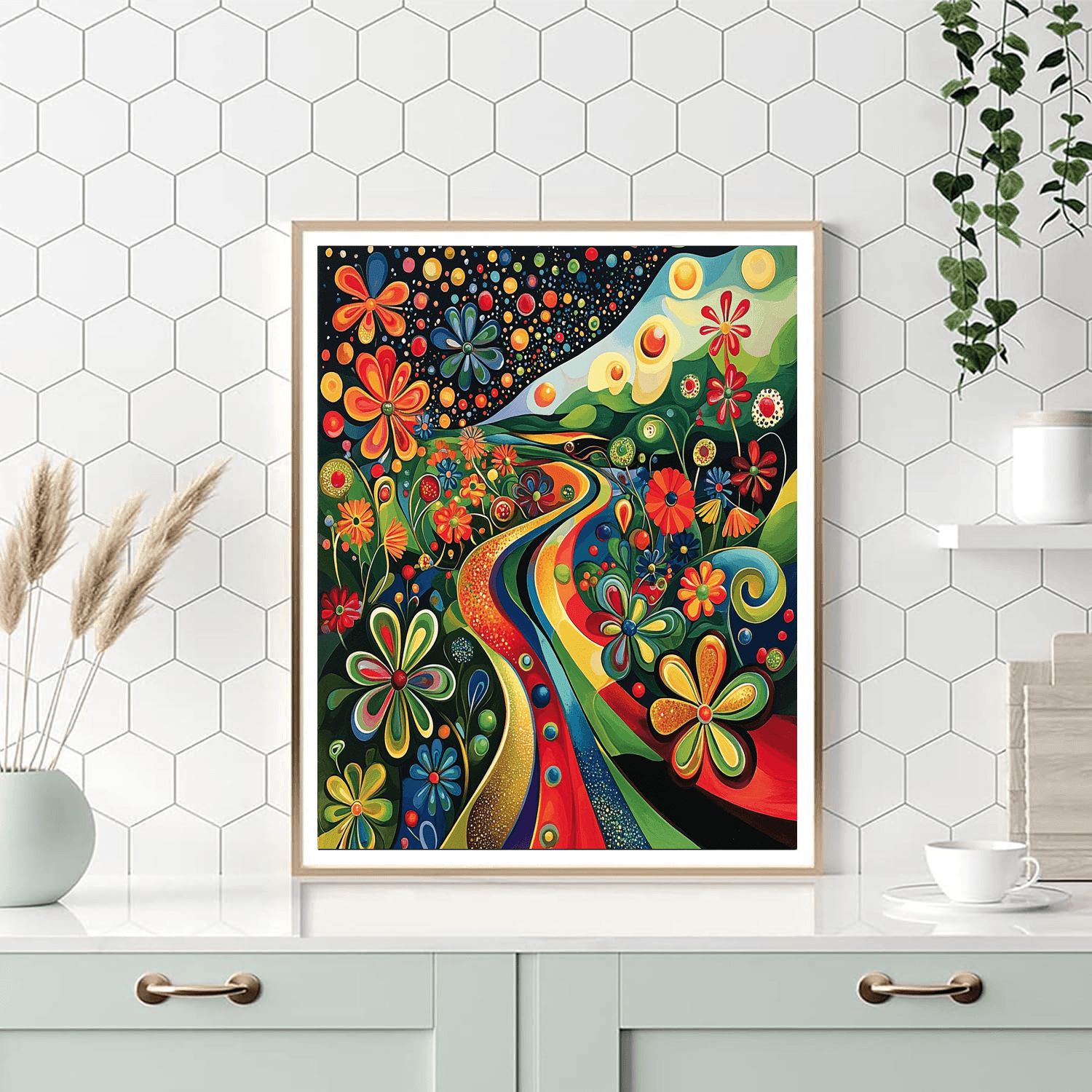 Salvador Dalí Inspired Surreal Garden Of Abstract Delight  Paint By Numbers