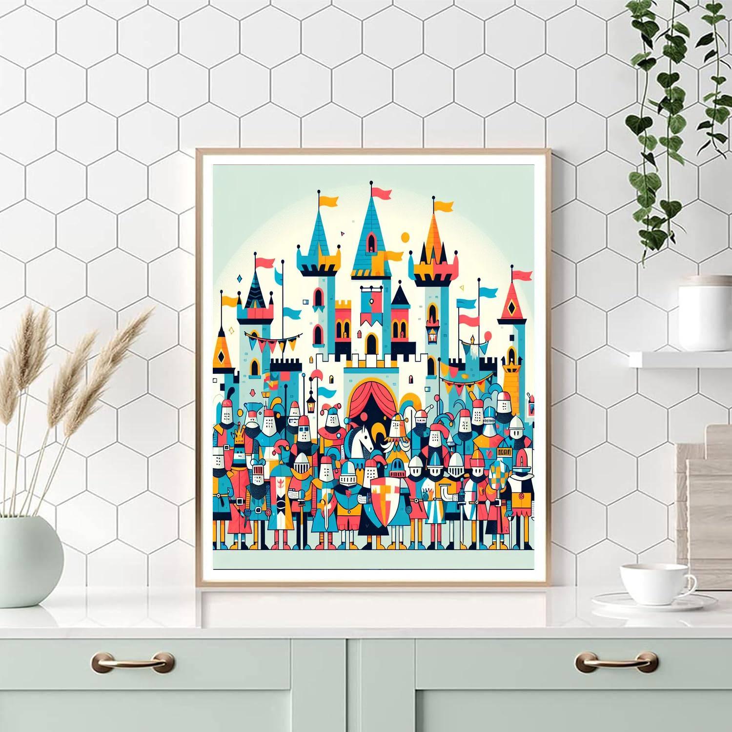 Castle Festival Celebration Paint By Numbers Art