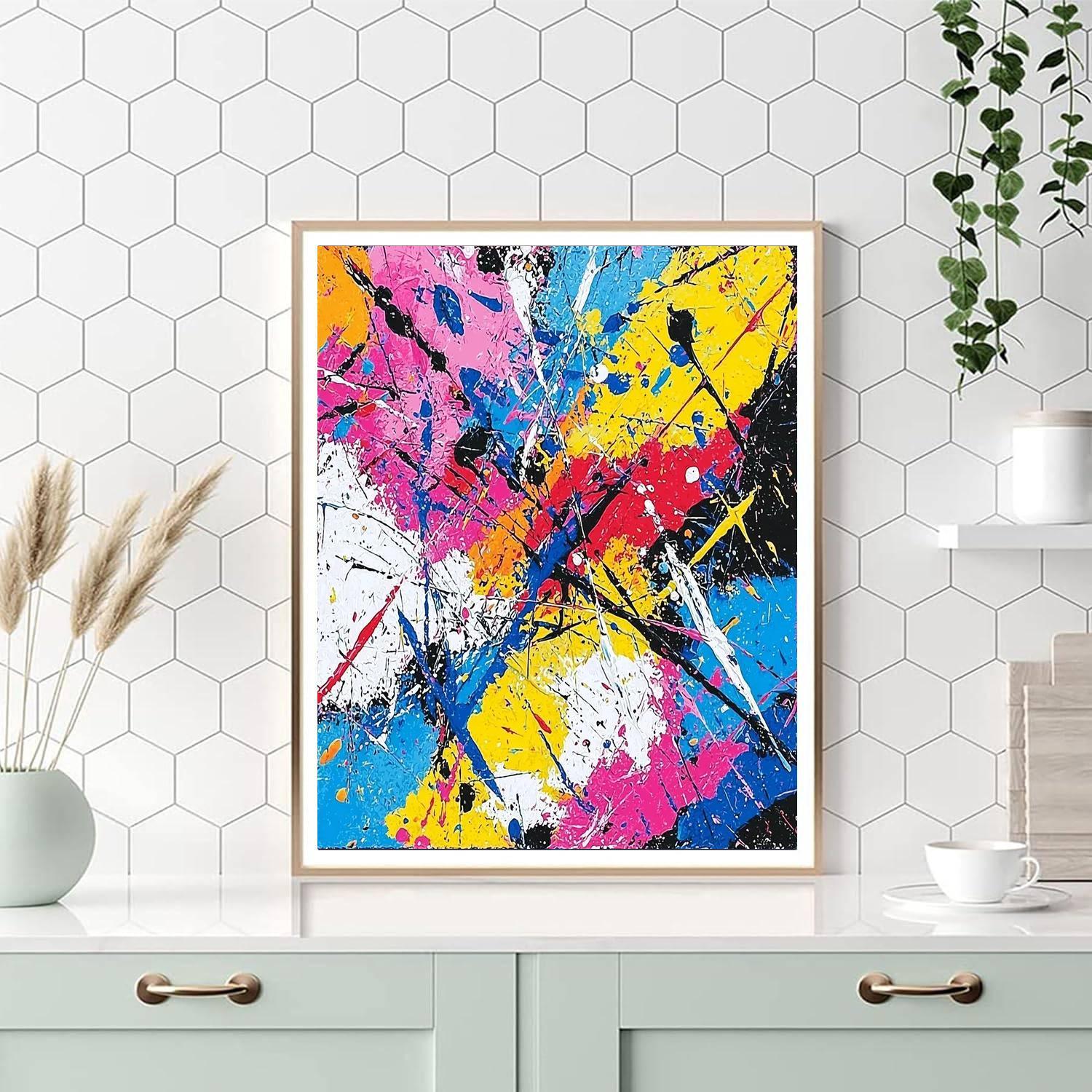 Jackson Pollock Inspired Pollock's Vibrant Pulse  Numbered Painting Kits