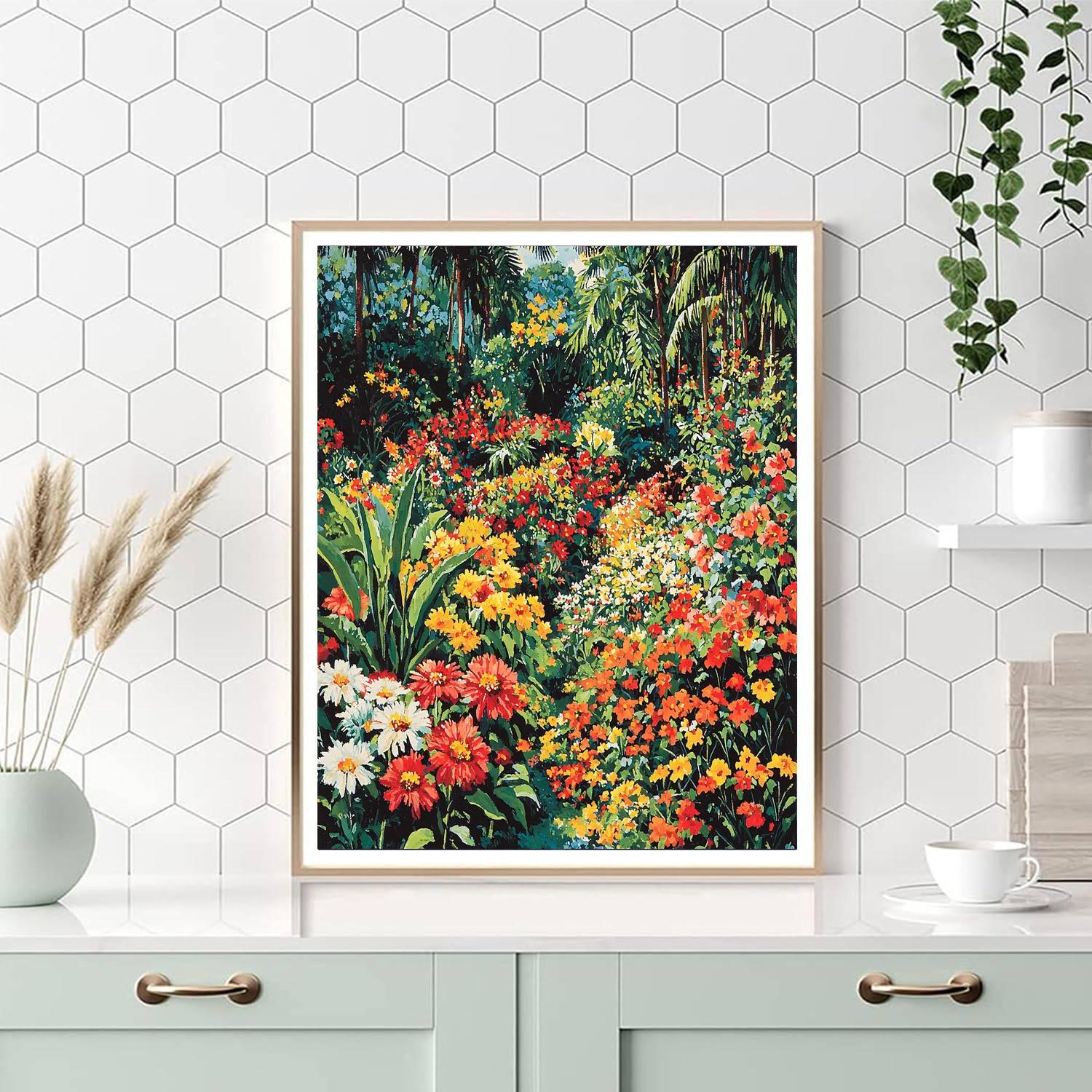 Frida Kahlo Inspired Enchanted Bloom Symphony  Painting Number Kit
