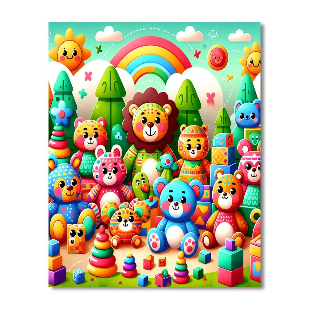 Charming Toy Land Paint By Numbers