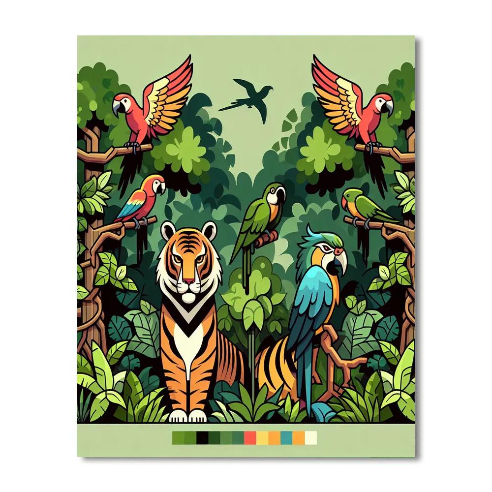 Jungle Safari Escapade DIY Paint By Numbers
