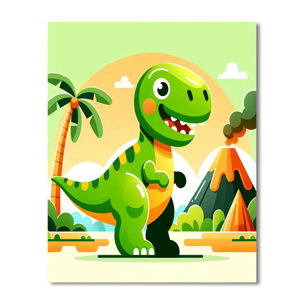 Bouncy T-rex Painting By Numbers Kit