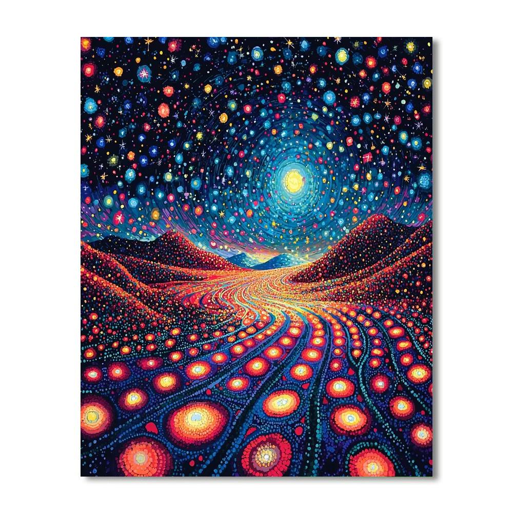 Yayoi Kusama Inspired Hypnotic Rhythm Of Space  Paint By Number