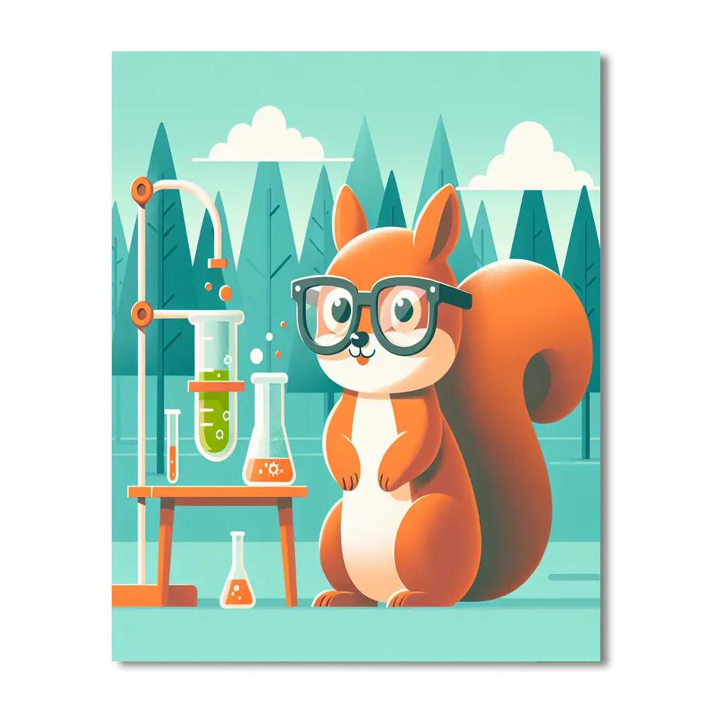 Squirrel Scientist's Lab Painting Number Kit