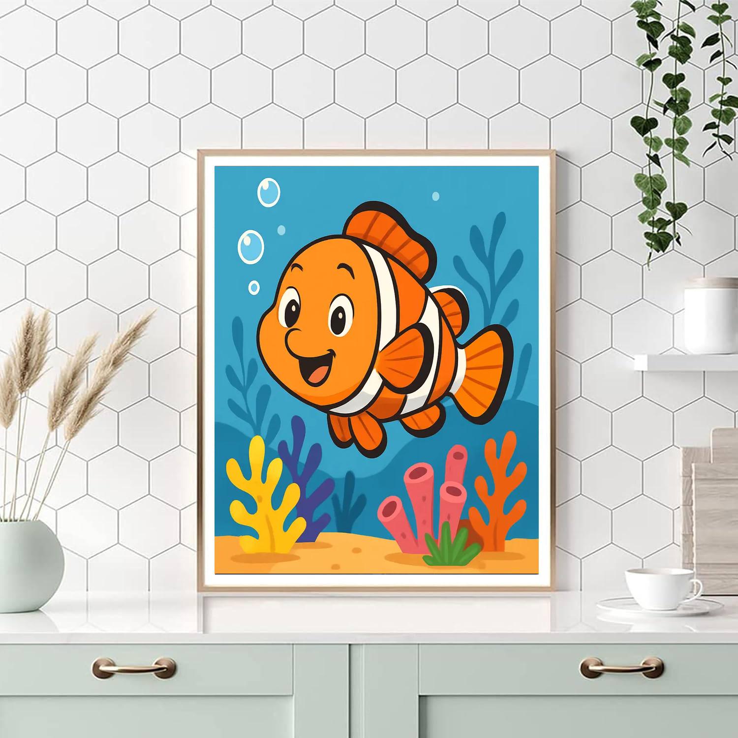 Joyful Clownfish Numbered Painting Kits