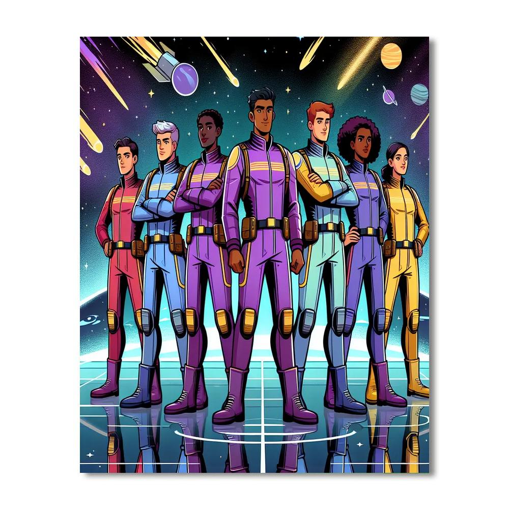 Space Hero's Mission Numbered Painting Kits