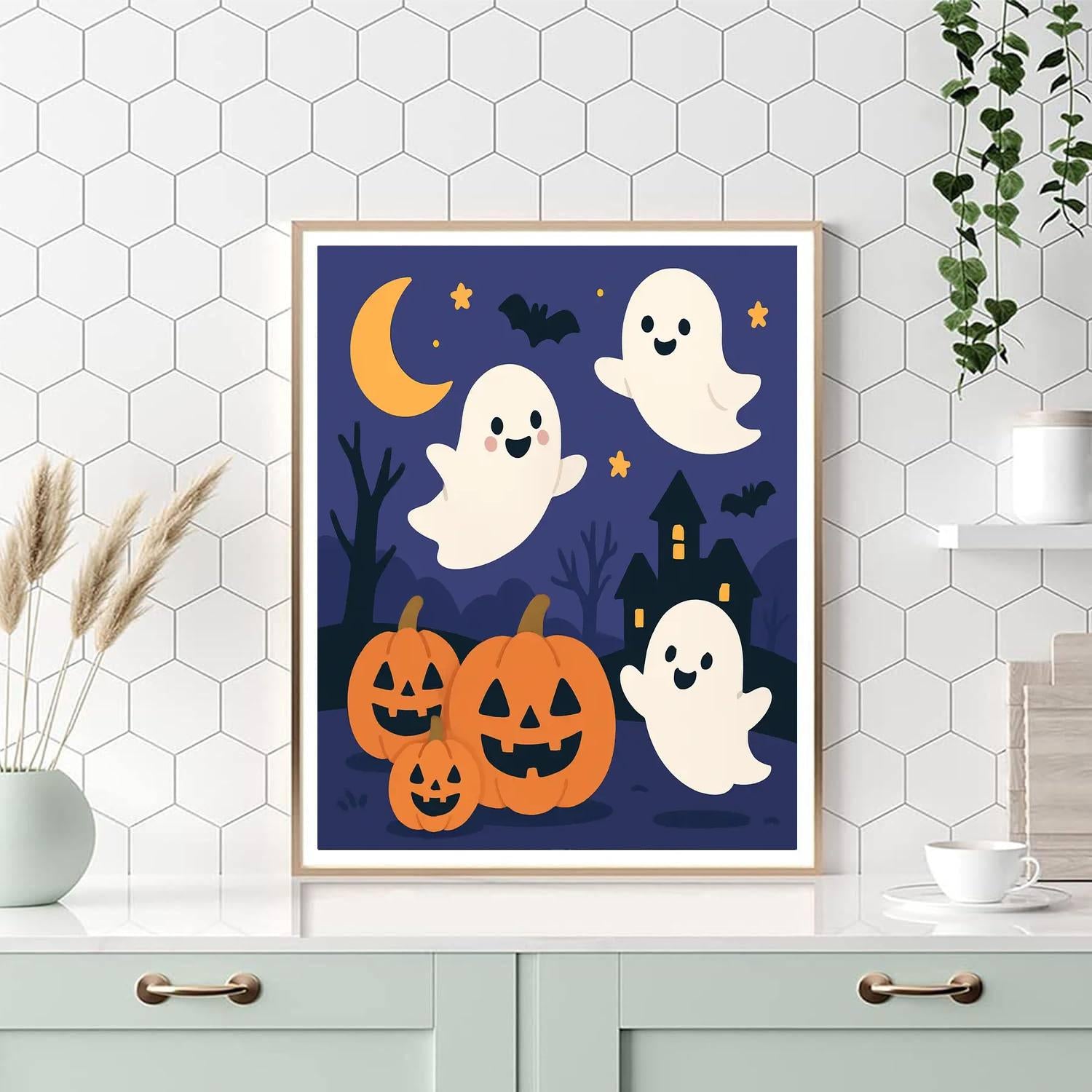 Haunted Halloween Havoc Paint By Numbers Art