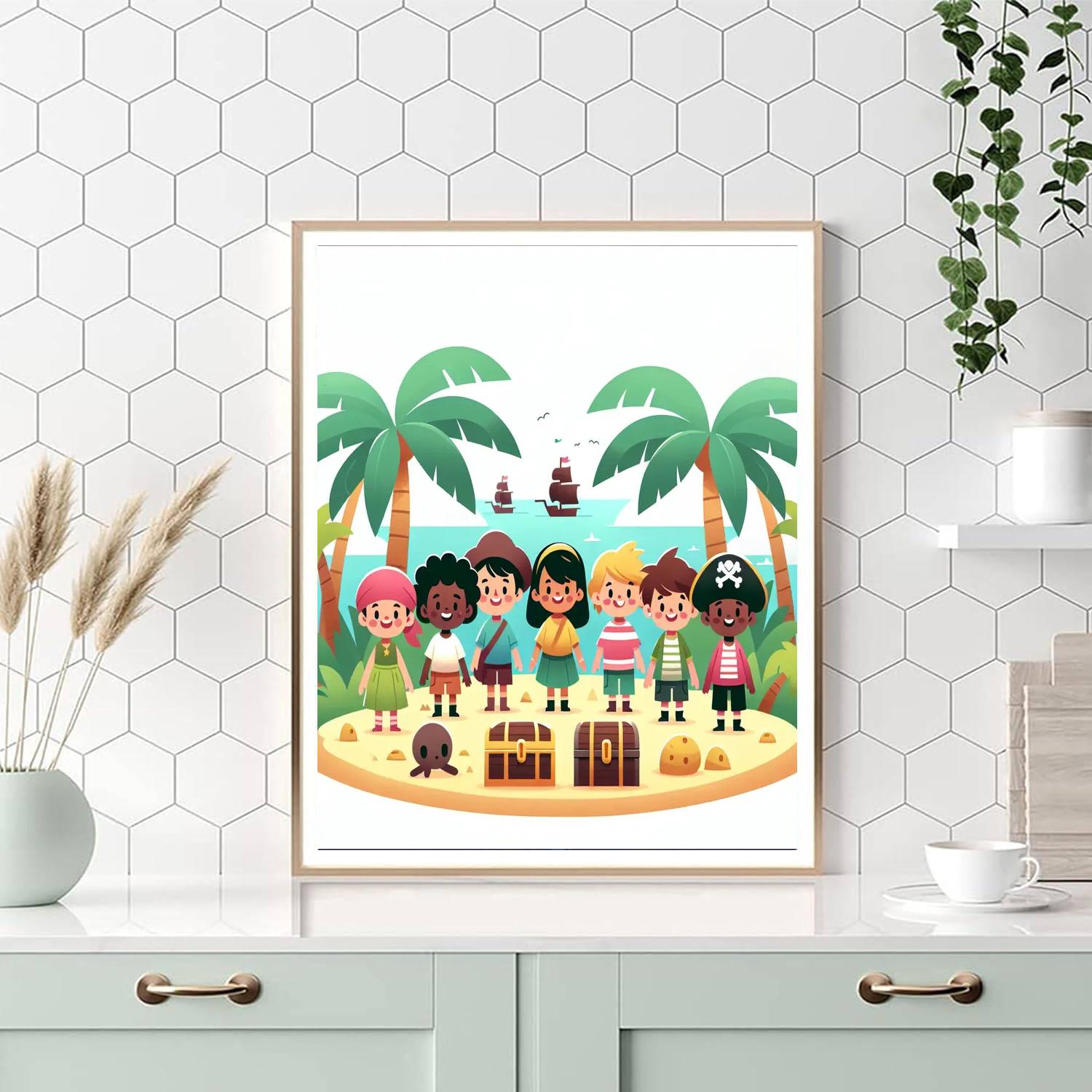 Tropical Treasure Trail Paint By Color