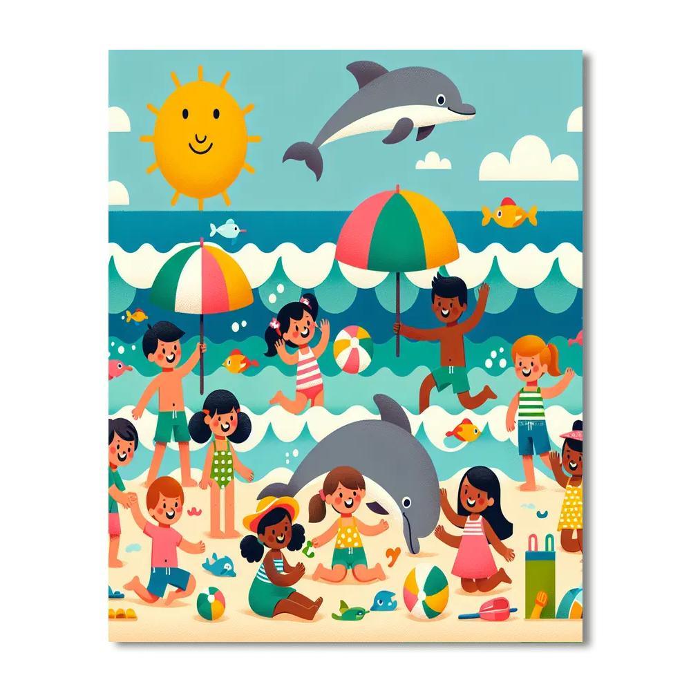 Happy Seaside Adventure Paint By Numbers Kits