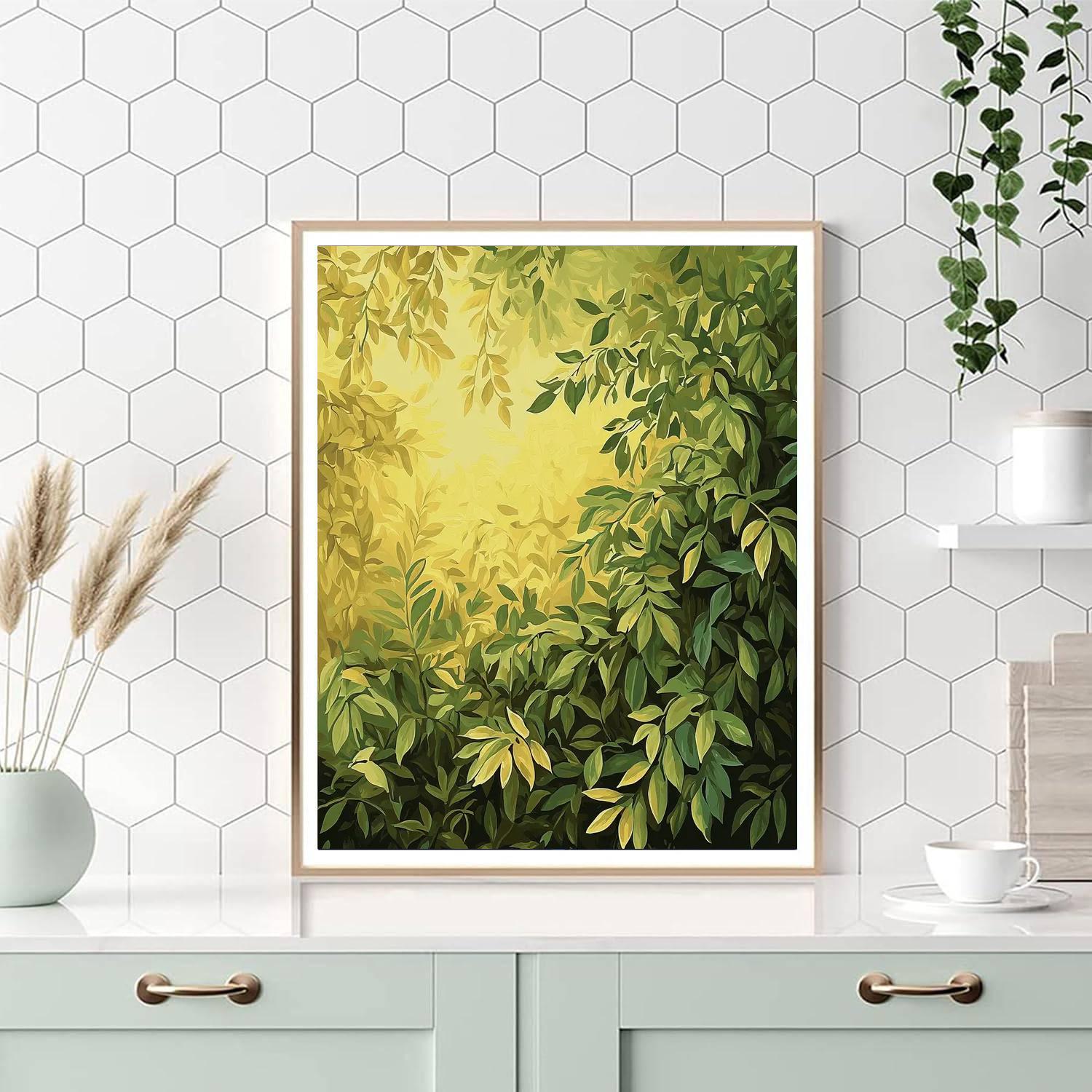 Leonardo Da Vinci Inspired Symphony Of Verdant Echoes  Paint By Numbers Art