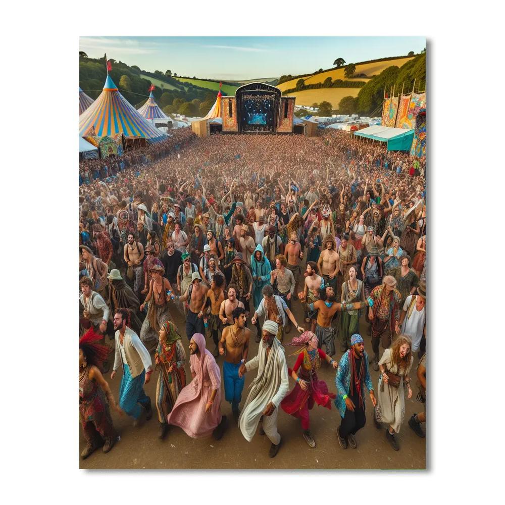 The Glastonbury Festival - England Paint By Numbers Art