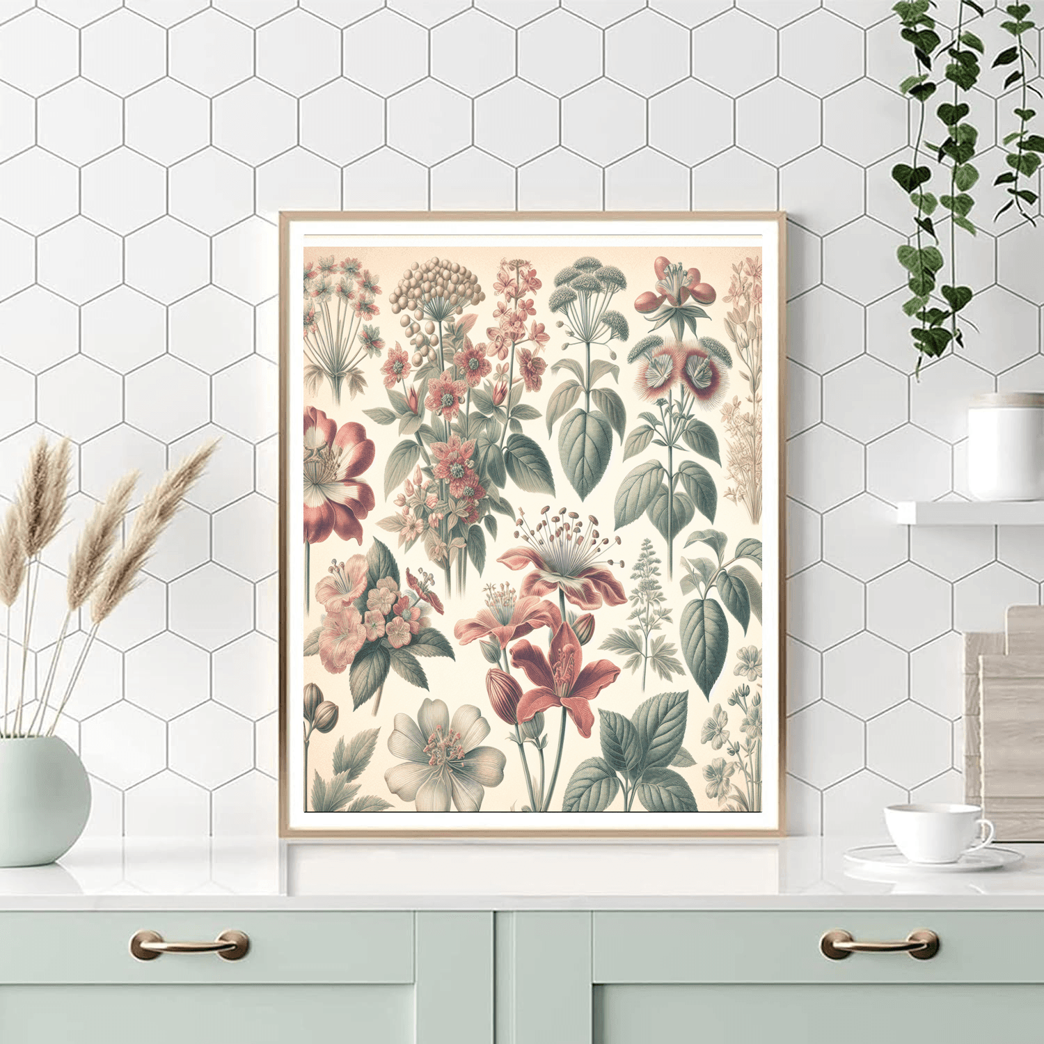Vintage Botanical Prints Number Painting