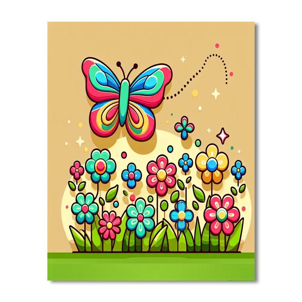 Breezy Butterfly DIY Paint By Numbers