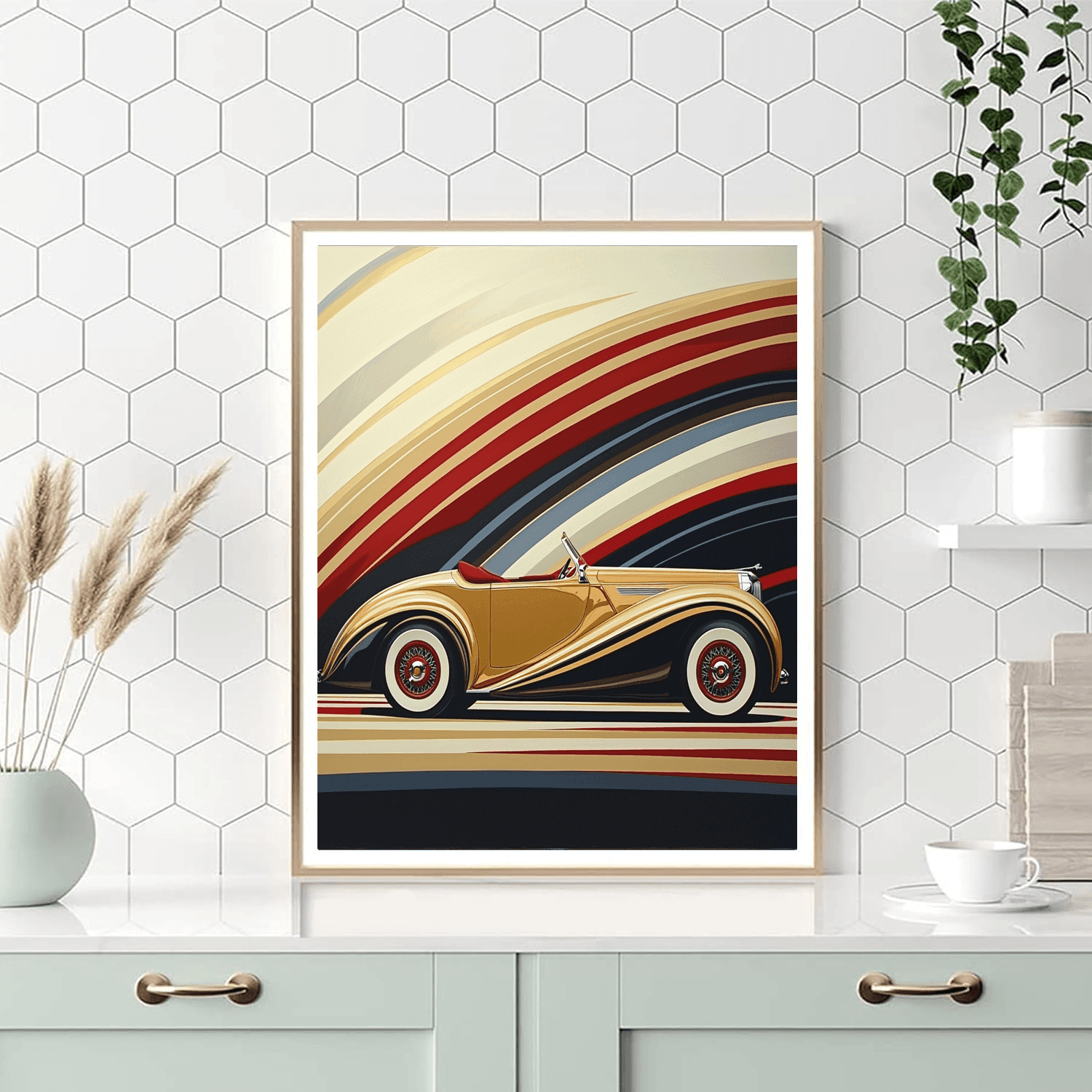 Tamara De Lempicka Inspired Vintage Race Day  Paint By Color