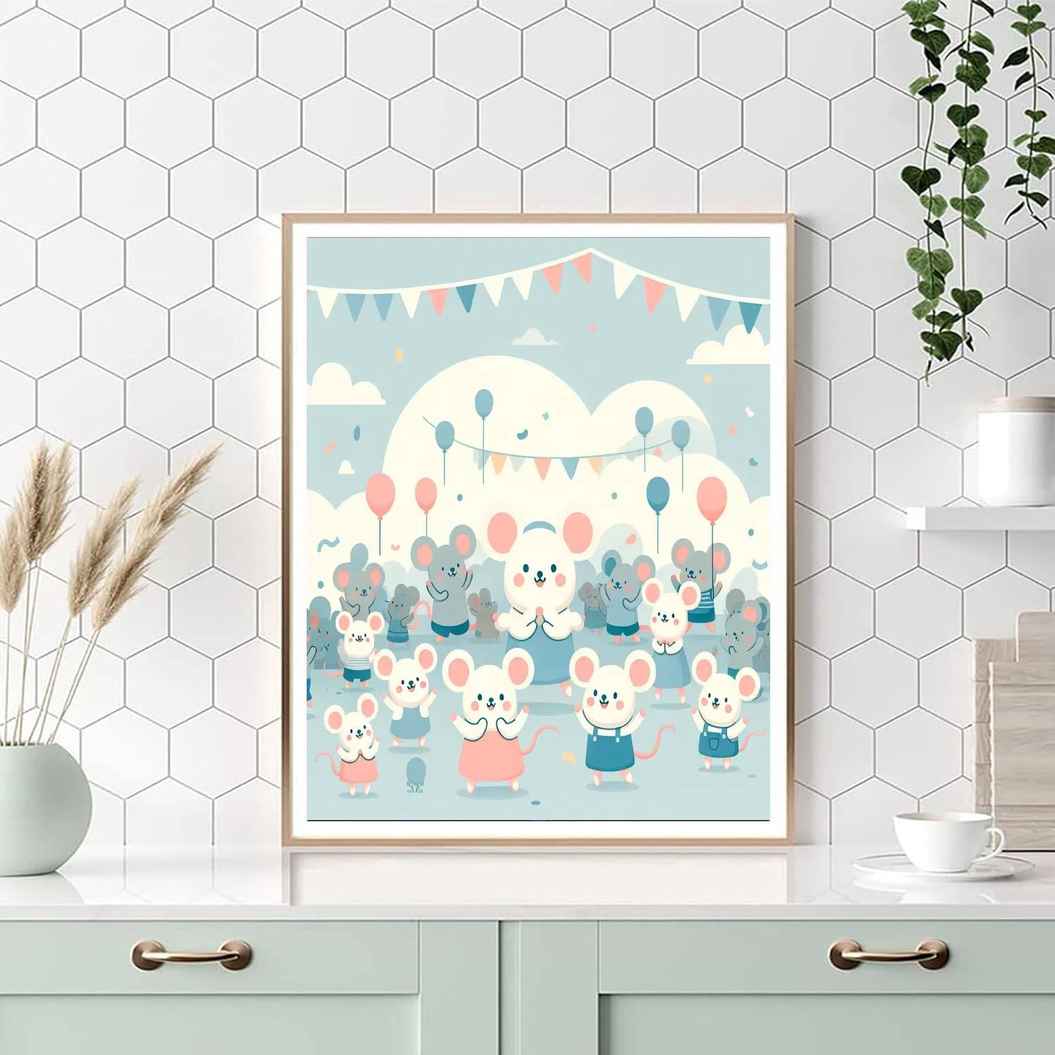 Merry Mice's Festival Paint By Color