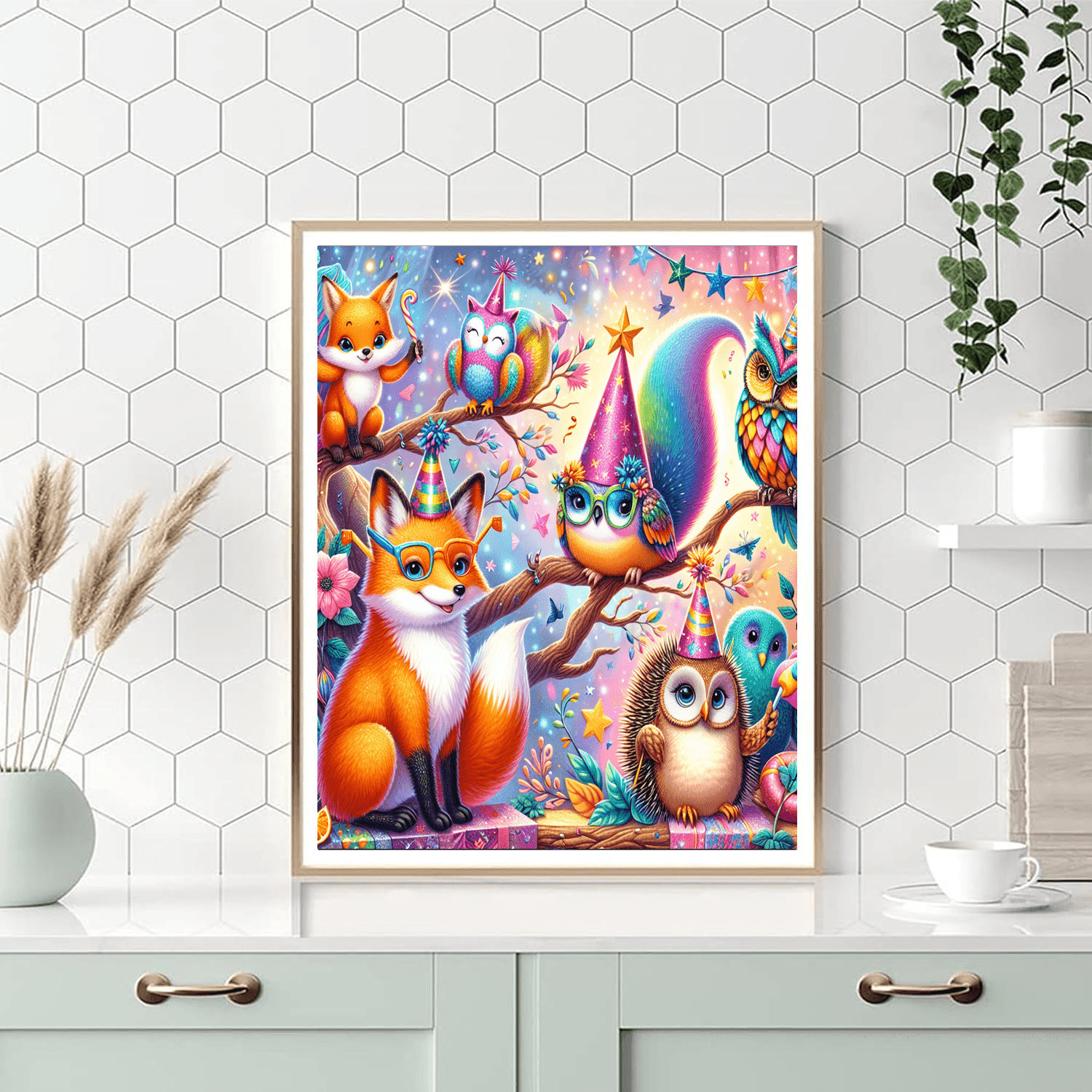 Charming Whimsical Animals Number Painting