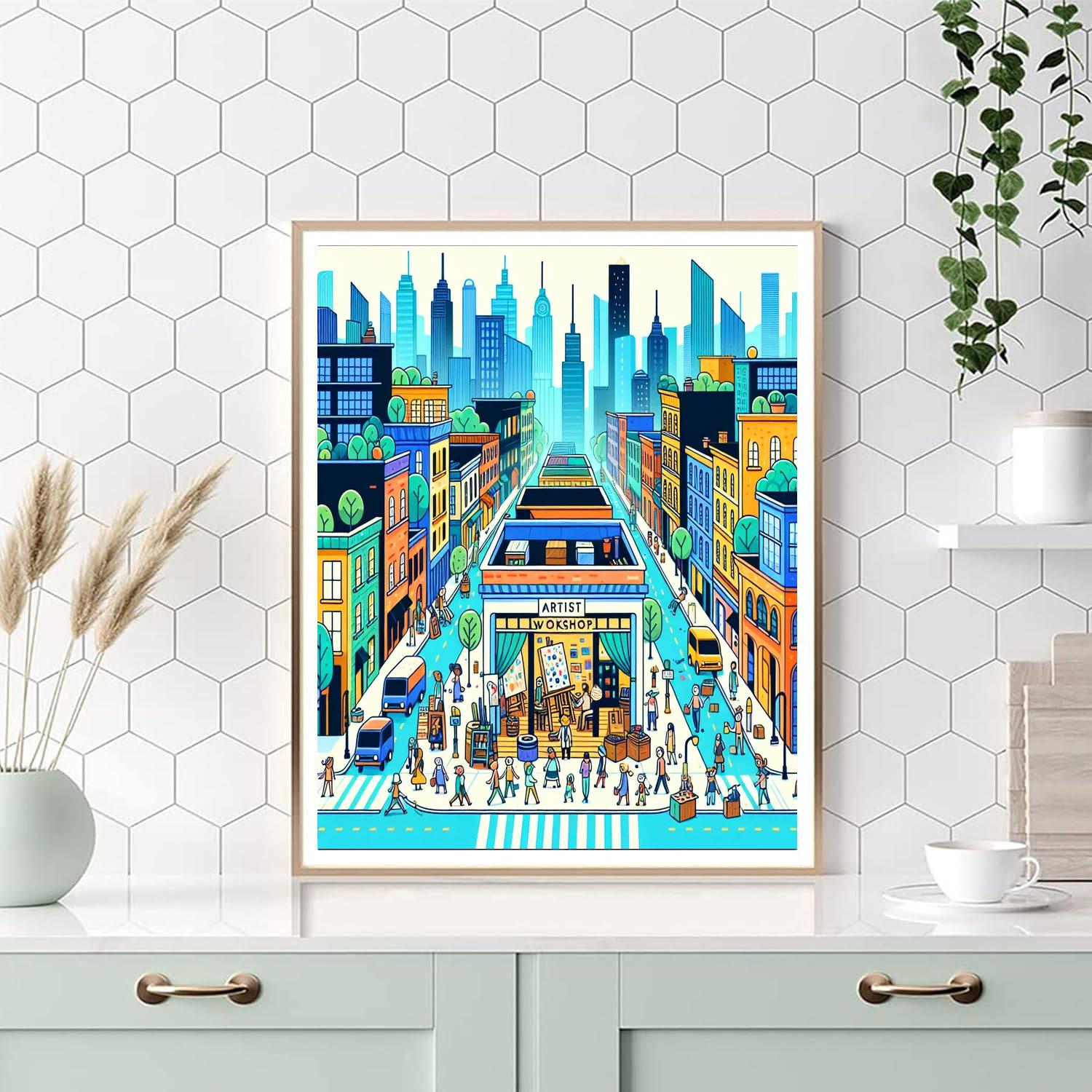 Cityscape Artist Workshop Paint By Number