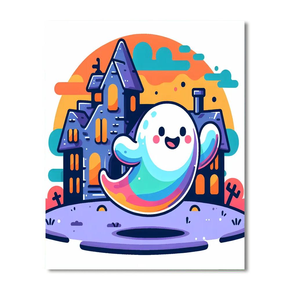 Friendly Ghost Haunt Painting Number Kit