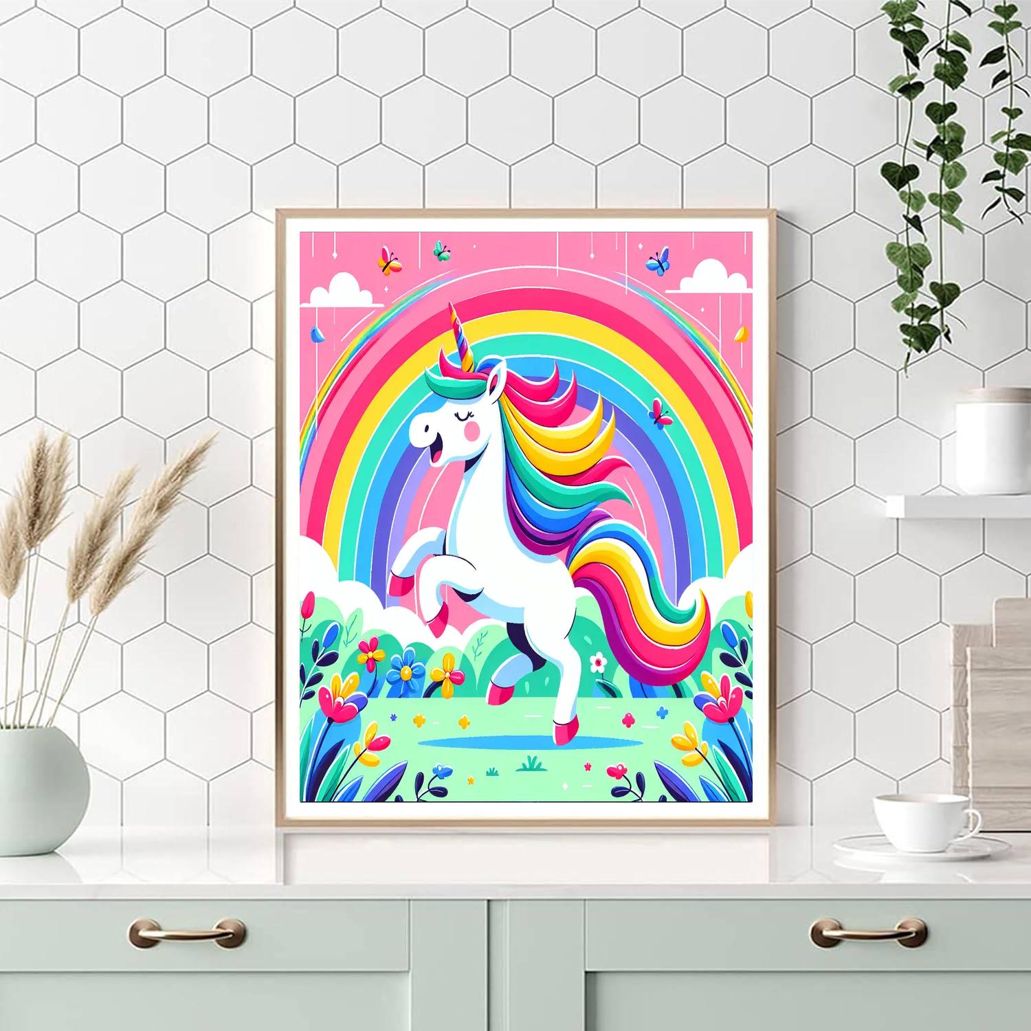 Enchanted Unicorn Land Paint By Numbers