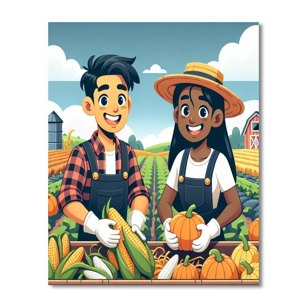 Farm Harvest Paint By Numbers Art