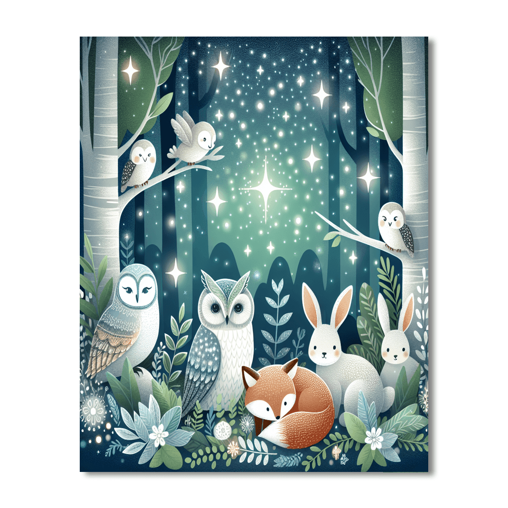 Starlit Woodland Adventure Paint By Color