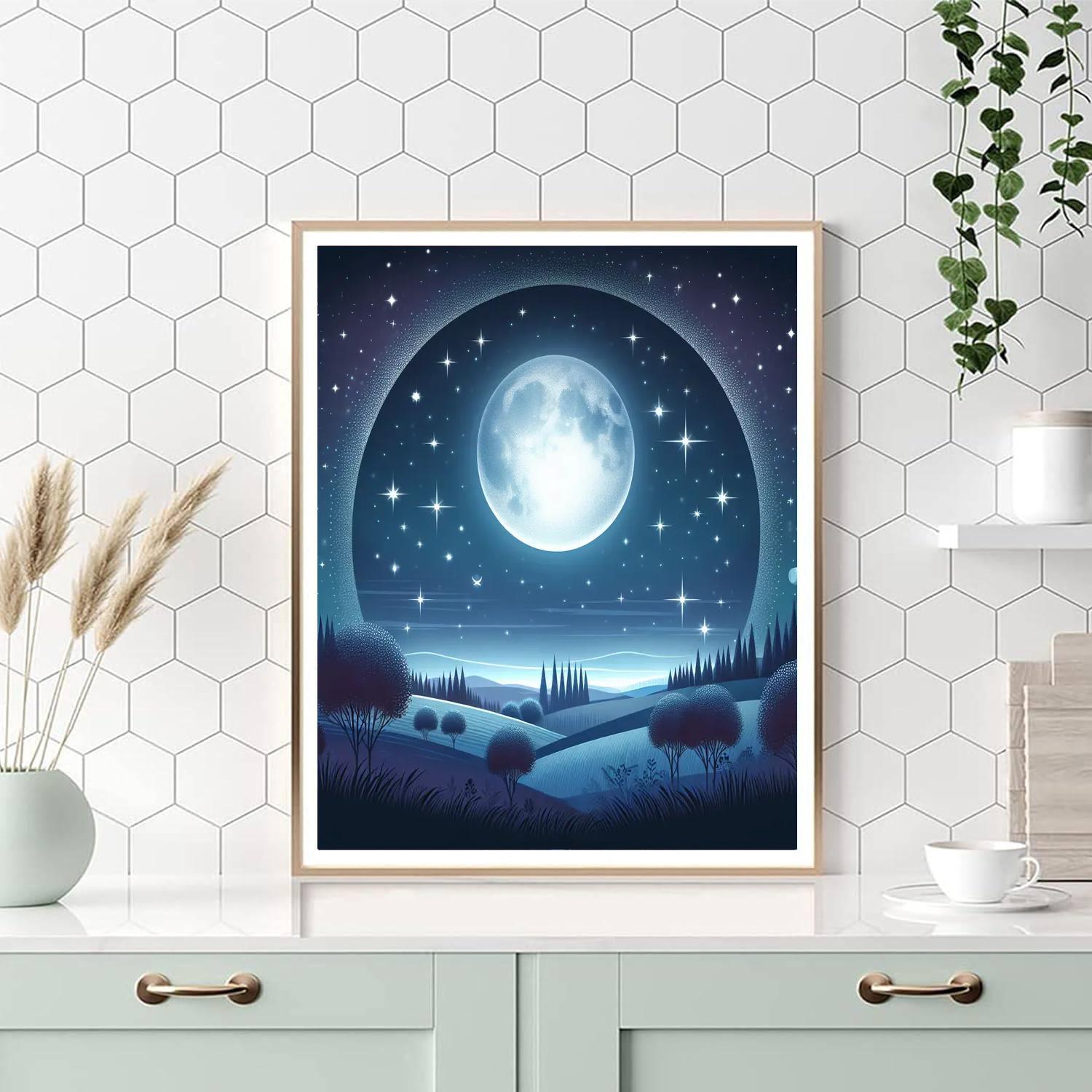 Charming Starry Night Numbered Painting Kits