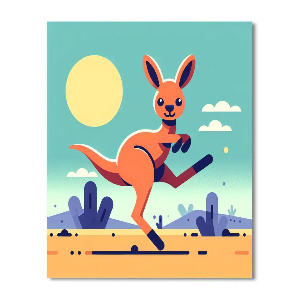 Curious Kangaroo's Outback Quest Paint By Color