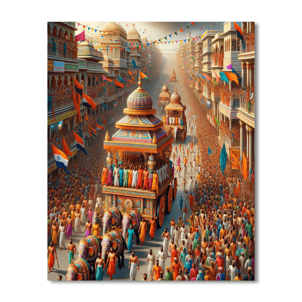 Rath Yatra - Puri, India Painting By Numbers Kit