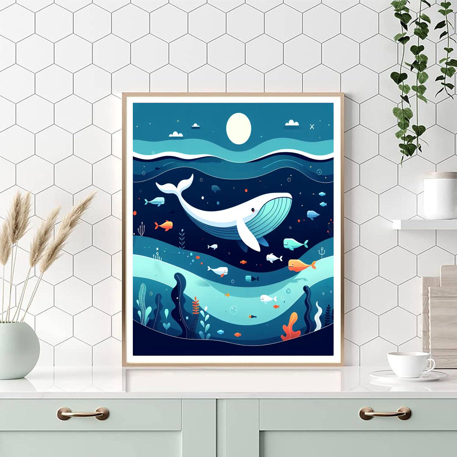 Wise Whale Wonders Paint By Numbers