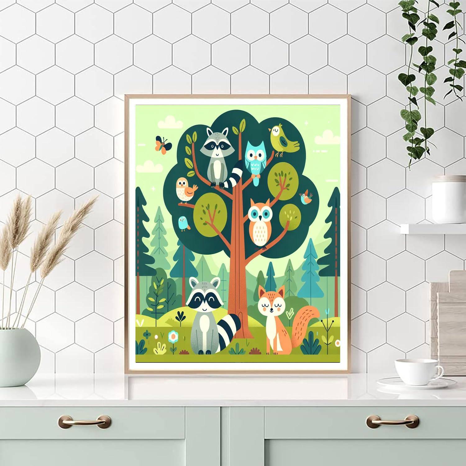 Funky Forest DIY Paint By Numbers