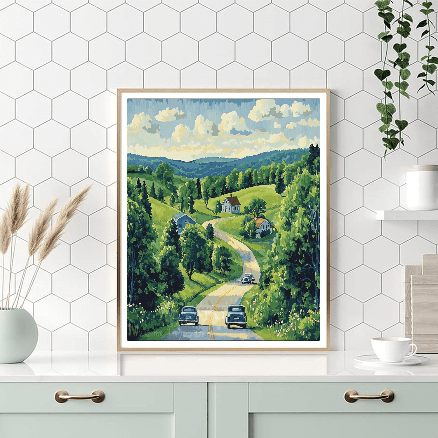 Edward Hopper Inspired Charming Vintage  Paint By Numbers Kits