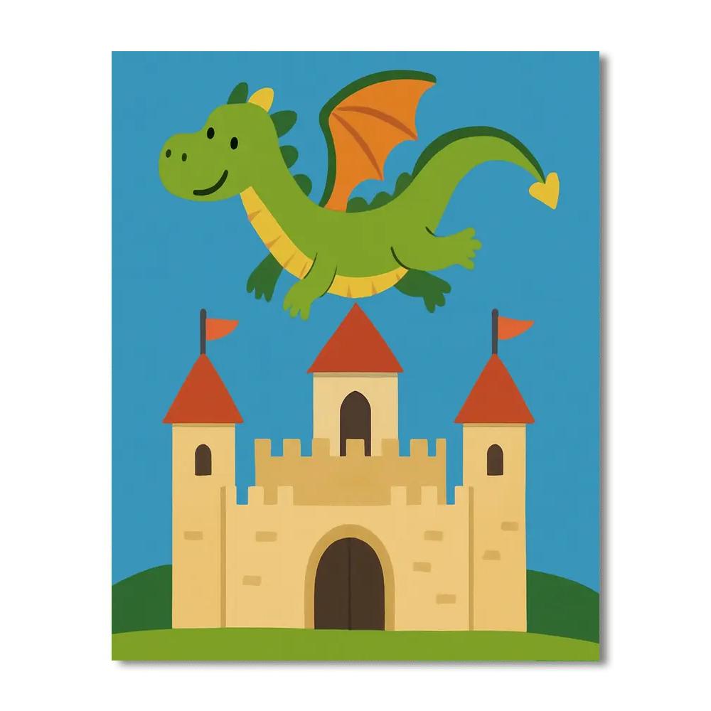 Castle Of The Dragons Painting By Numbers Kit